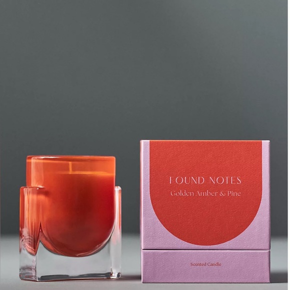 By Anthropologie Other - Anthropologie NWT/NIB Found Notes Golden Amber & Pine Candle